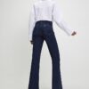 Blue High Waisted Relaxed Flare Jeans