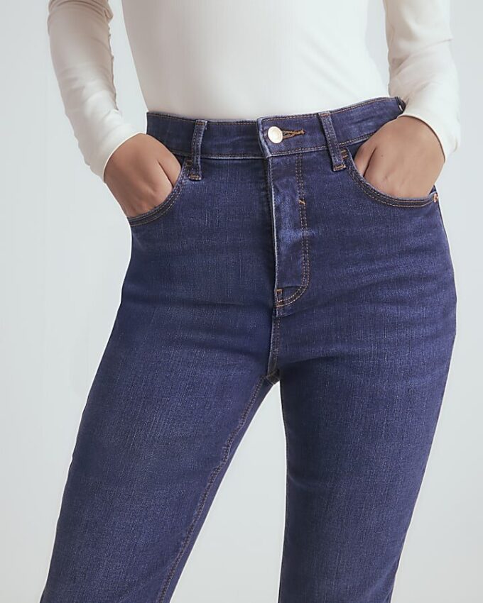Blue High Waisted Sculpt Flare Jeans