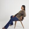 Blue High Waisted Sculpt Flare Jeans