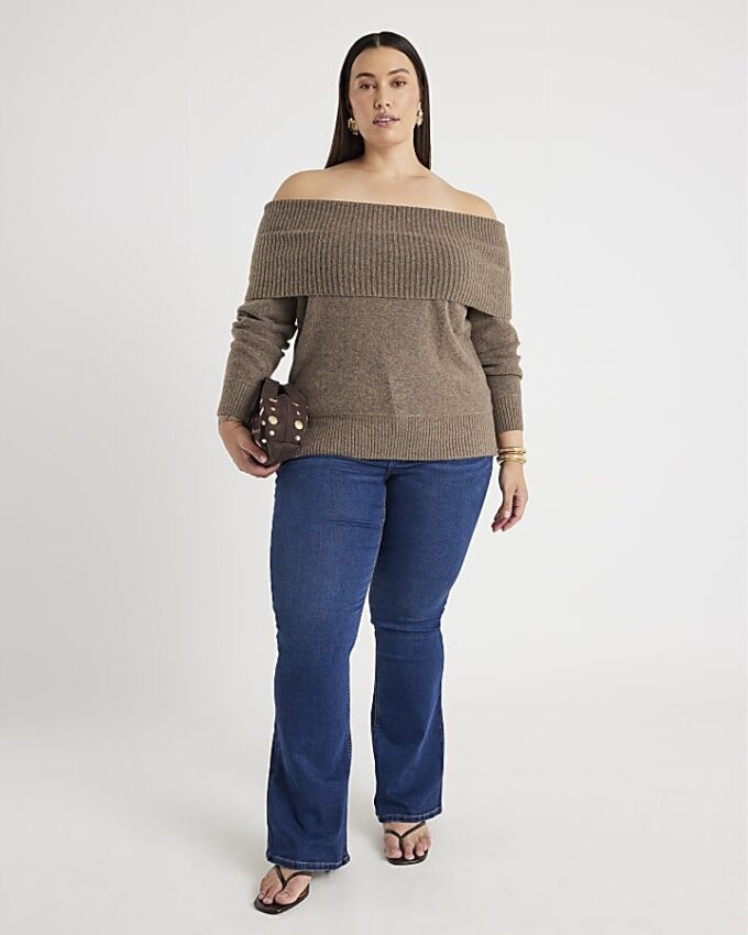 Blue High Waisted Sculpt Flare Jeans