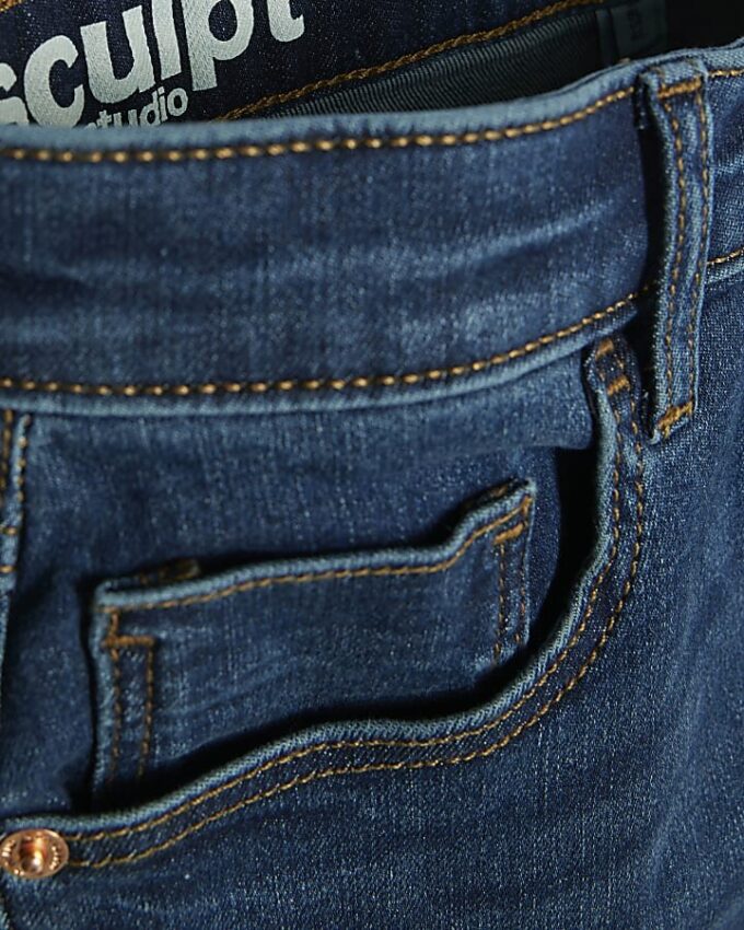 Blue High Waisted Sculpt Flare Jeans