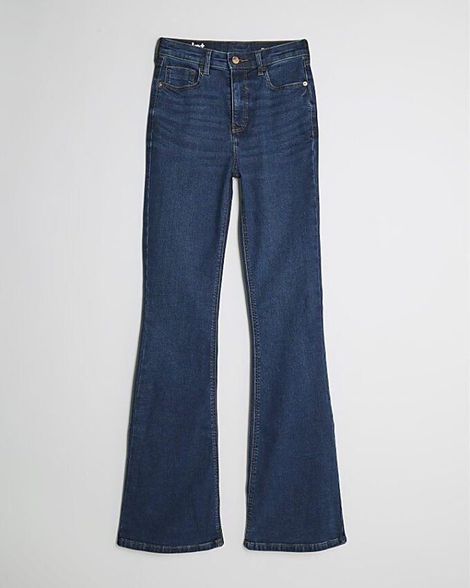 Blue High Waisted Sculpt Flare Jeans