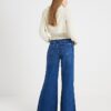 Blue High Waisted Soft Wide Leg Jeans