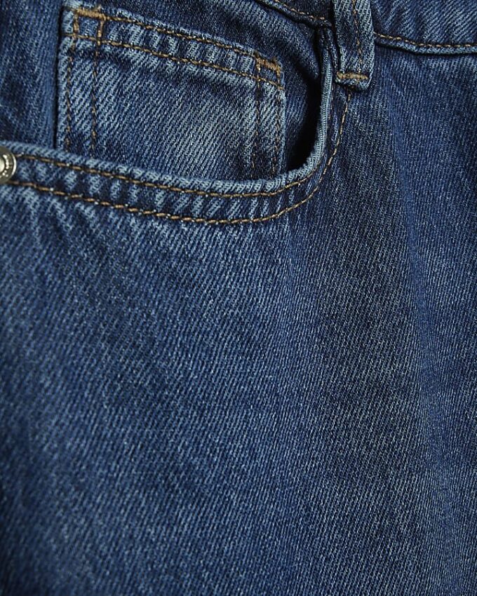 Blue High Waisted Soft Wide Leg Jeans