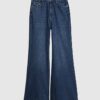Blue High Waisted Soft Wide Leg Jeans