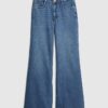 Blue High Waisted Wide Leg Jeans