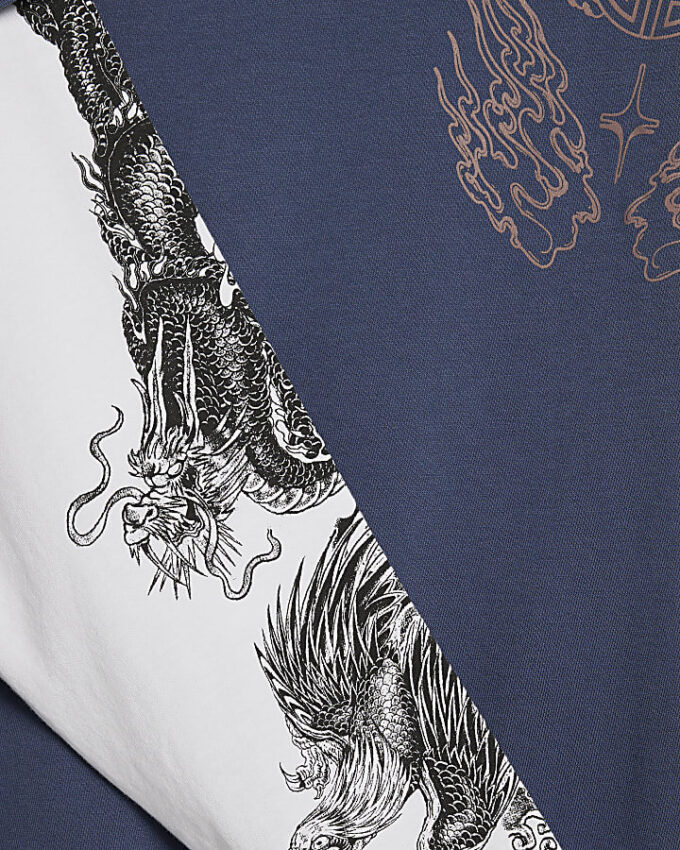 Blue Japanese Double Layered T-Shirt