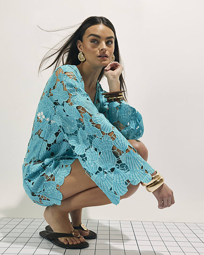 Blue Lace Shell Beach Tunic