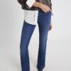 Blue Mid Rise Bootcut Jeans
