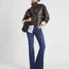Blue Mid Rise Bootcut Jeans