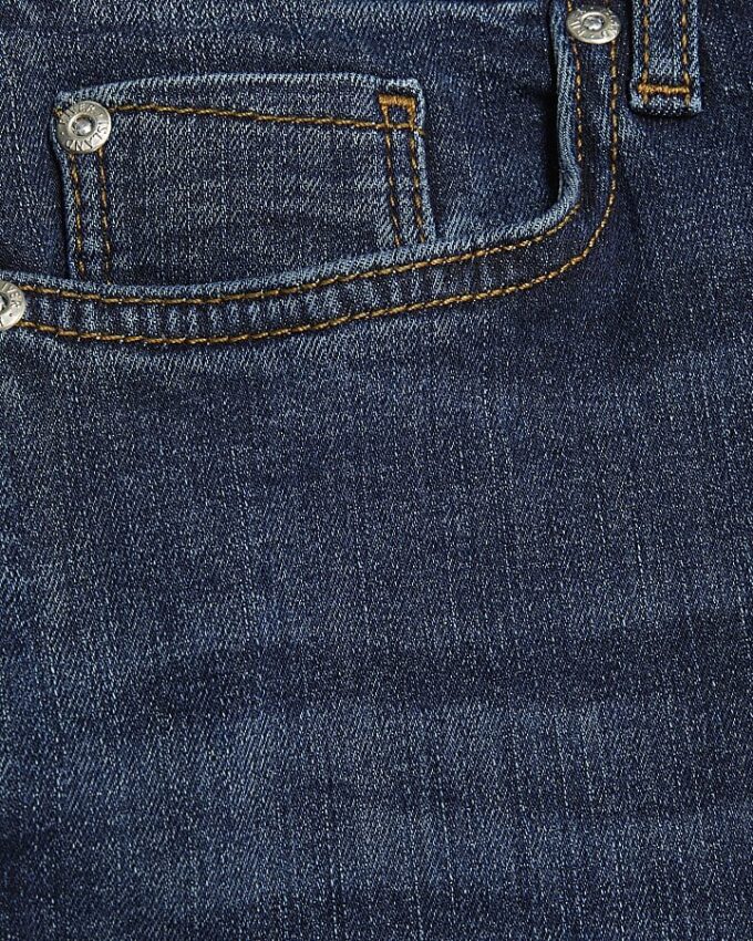 Blue Mid Rise Bootcut Jeans