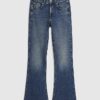 Blue Mid Rise Bootcut Jeans