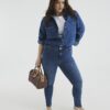 Blue Mid Rise Molly Bum Sculpt Skinny Jeans