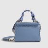 Blue Mini Embroidered Cross Body Tote Bag