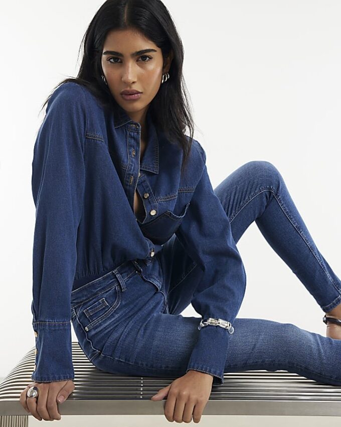 Blue Molly Sculpt Skinny Jeans