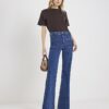 Blue Monogram Relaxed Flare Jeans
