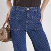 Blue Monogram Relaxed Flare Jeans