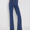 Blue Monogram Relaxed Flare Jeans