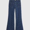 Blue Monogram Relaxed Flare Jeans