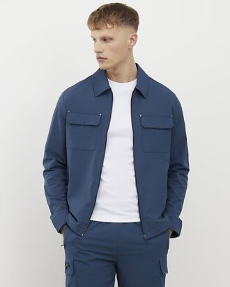 Blue Muscle Fit Shacket