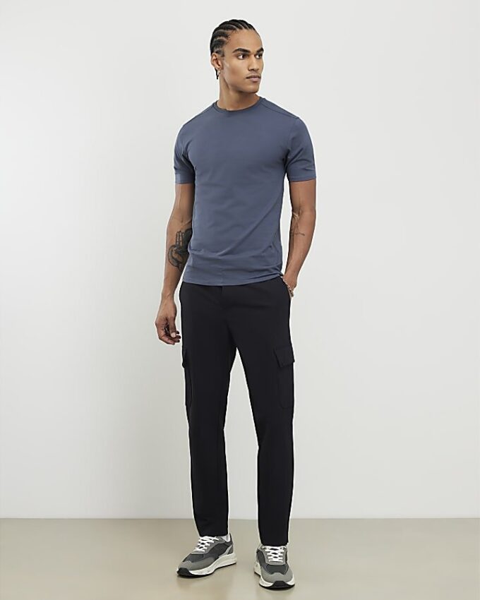 Blue Muscle Fit T-Shirt