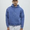 Blue Oversized Fit Japanese Snake Hoodie