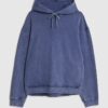 Blue Oversized Fit Japanese Snake Hoodie