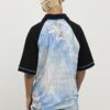 Blue Oversized Fit Mesh Polo Shirt