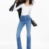 Blue Pull-On Sculpt Flared Jeans