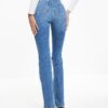 Blue Pull-On Sculpt Flared Jeans