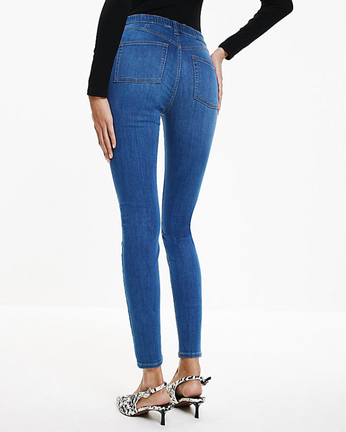 Blue Pull-On Sculpt Skinny Jeans