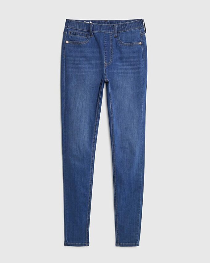 Blue Pull-On Sculpt Skinny Jeans