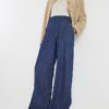 Blue Pull On Wide Leg Jeans