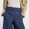 Blue Pull On Wide Leg Jeans