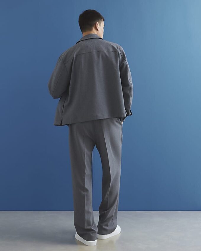 Blue Relaxed Fit Elasticated Trousers