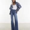 Blue Relaxed Flare Jeans
