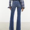 Blue Relaxed Flare Jeans