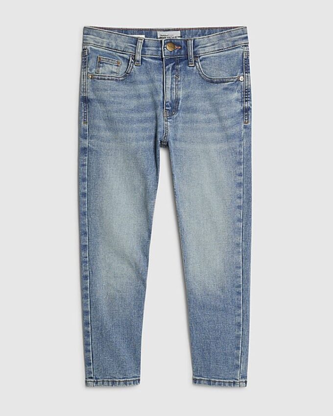 Blue Skinny Capri Jeans