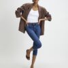 Blue Skinny Fit Capri Jeans