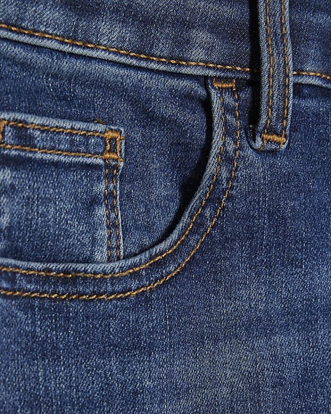 Blue Skinny Fit Capri Jeans