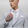 Blue Skinny Fit Check Suit Jacket