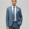 Blue Skinny Fit Pinstripe Suit Jacket