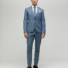 Blue Skinny Fit Pinstripe Suit Jacket