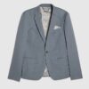 Blue Skinny Fit Pinstripe Suit Jacket