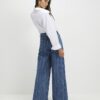 Blue Stripe Wide Leg Jeans