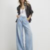Blue Wide Leg Jeans