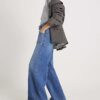 Blue Wide Leg Pocket Front Jeans