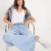 Blue Wide Leg Pyjama Style Jeans