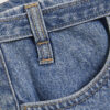 Blue Wide Leg Tie Front Jeans