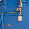 Blue Winged Panelled Zip Tote Bag